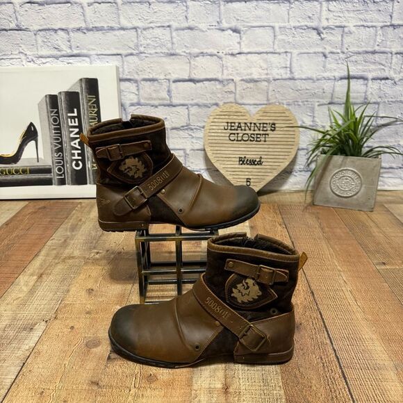 Otto's Leather Motorcycle Biker Boots - Picture 10 of 11